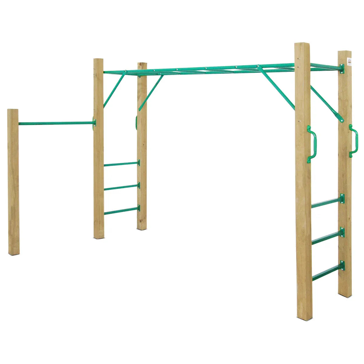 Timber monkey bar set 2.5m view 3