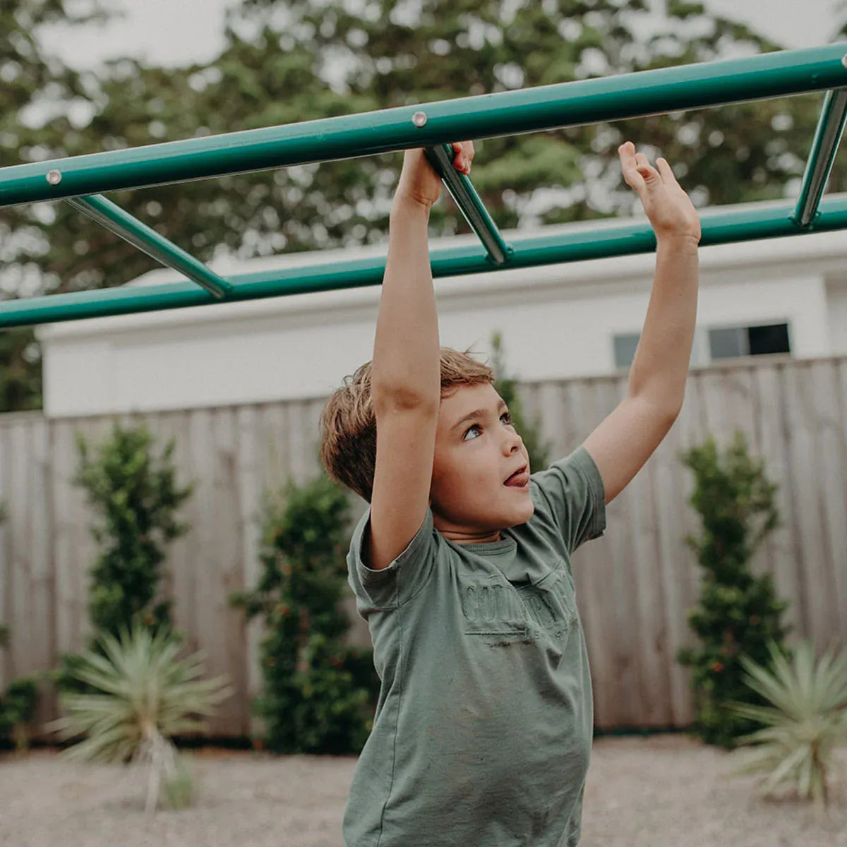 Kids Wooden Monkey Bar Set, 3m