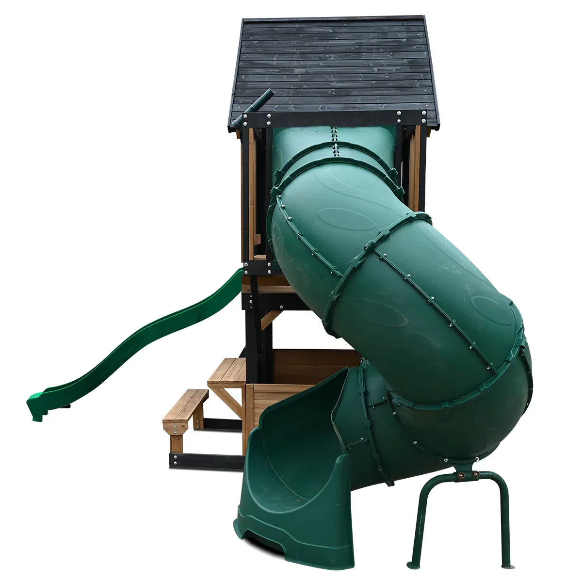 Kids Swing Set and Play Centre with 2.2m Slide, Green