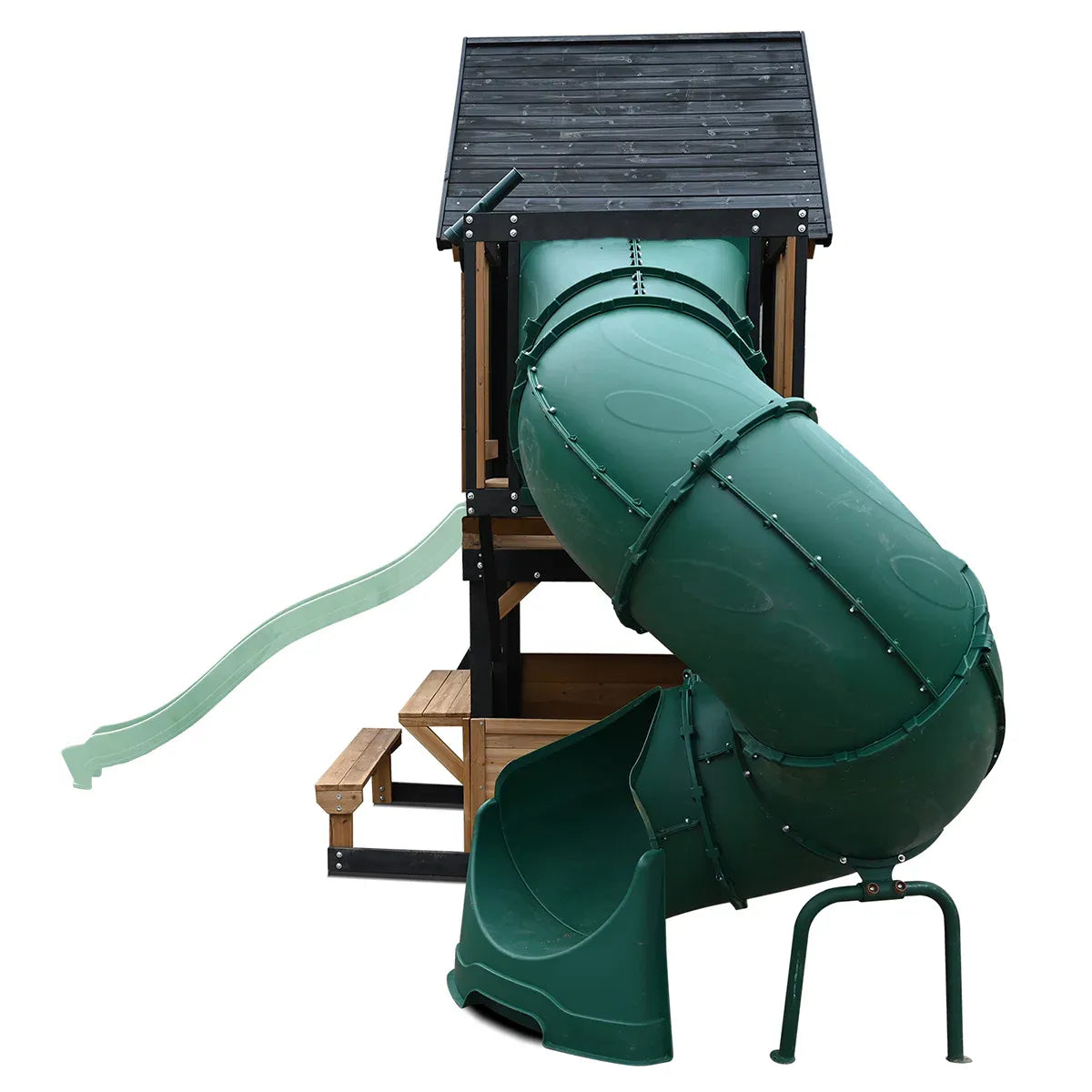 Kids Swing Set and Play Centre with 2.2m Slide, Pastel Green