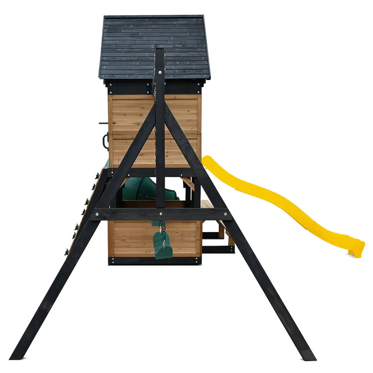 Kids Swing Set and Play Centre with 2.2m Slide, Yellow