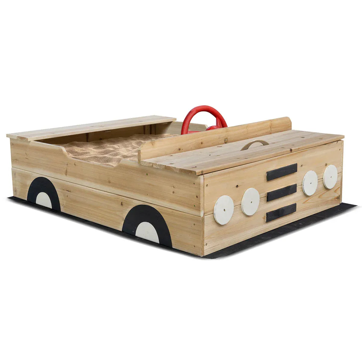 Car Theme Interactive Timber Sandpit, 114cm