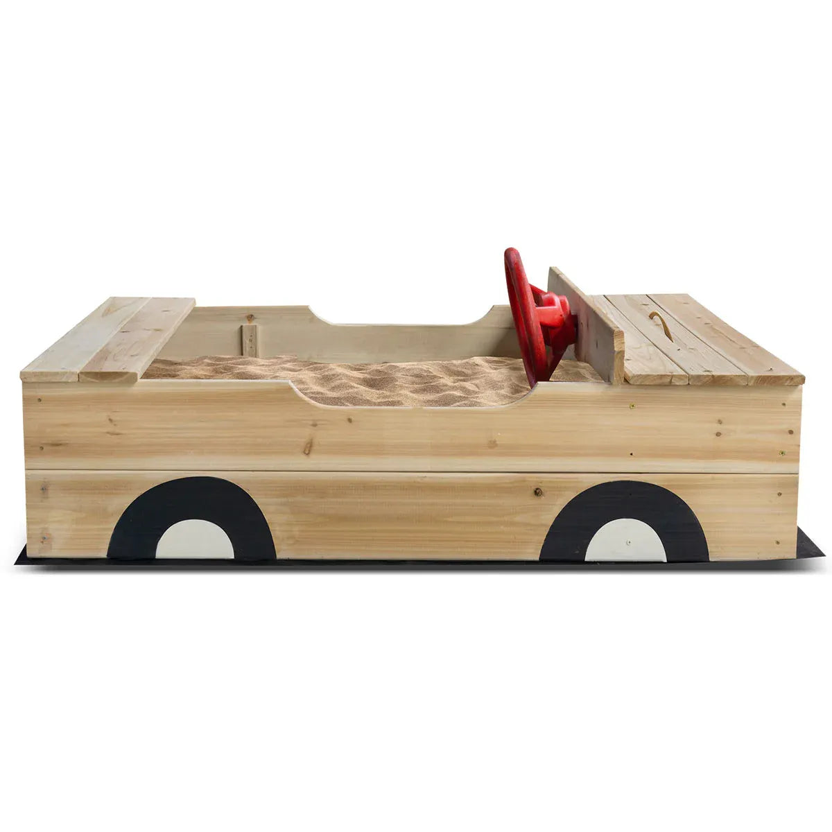 Car Theme Interactive Timber Sandpit, 114cm