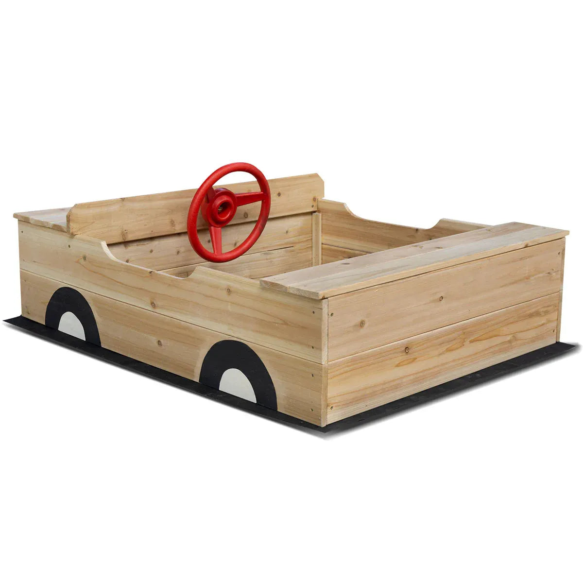 Car Theme Interactive Timber Sandpit, 114cm