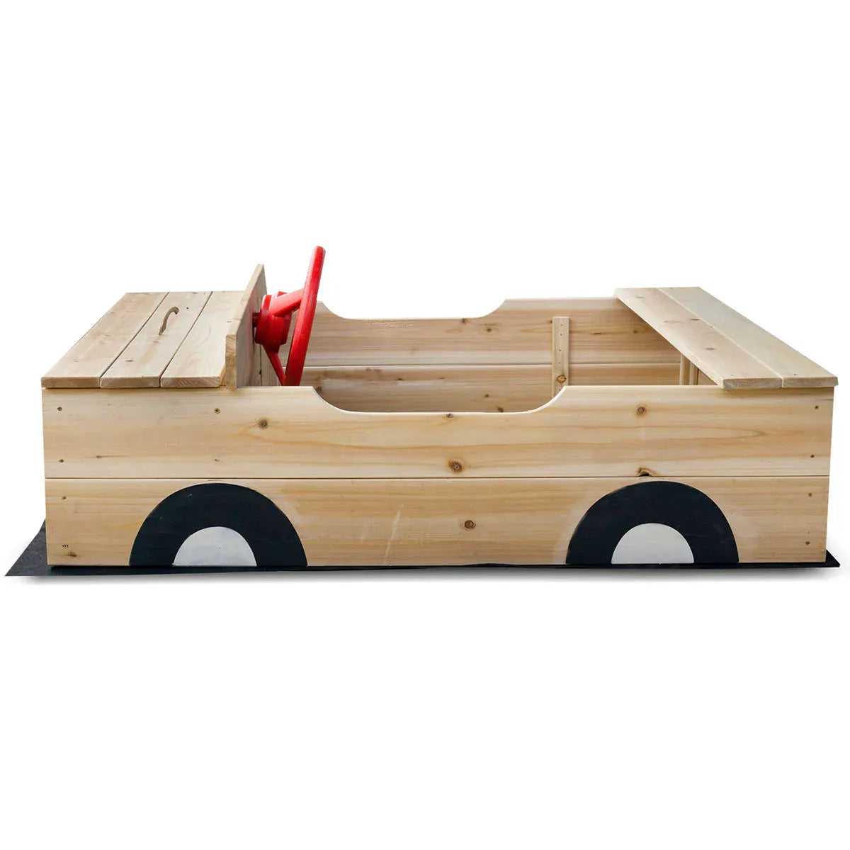 Car Theme Interactive Timber Sandpit, 114cm