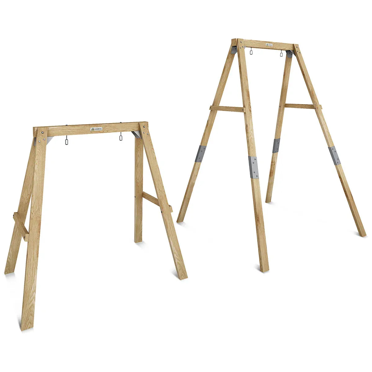 Growable wooden swing frame