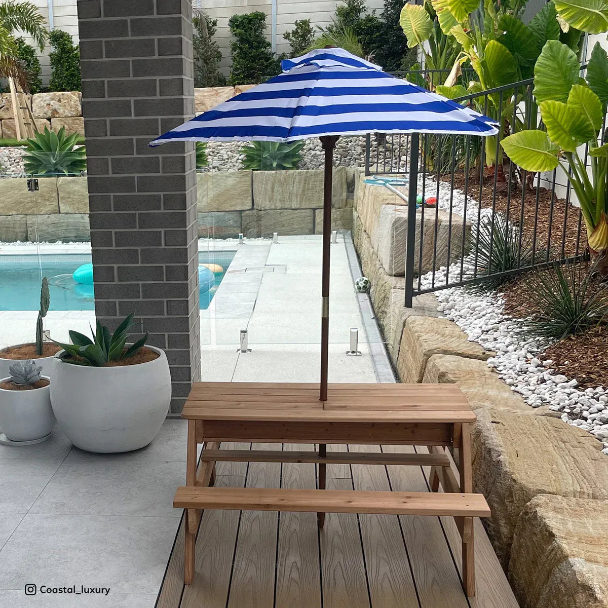 UV-protected umbrella detail