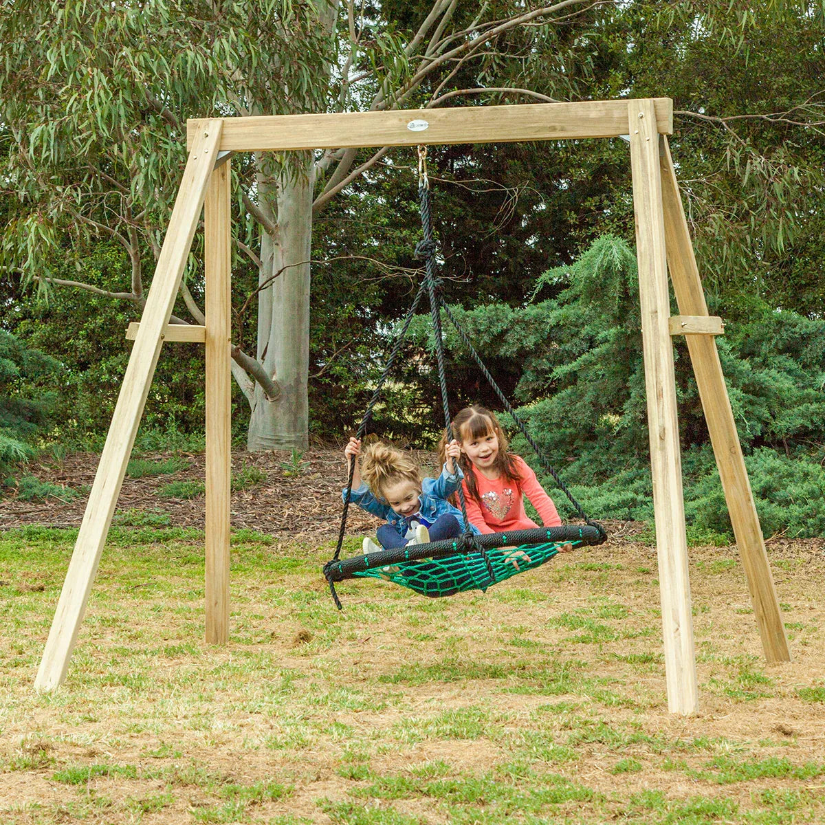 Timber web swing set 1m view 1