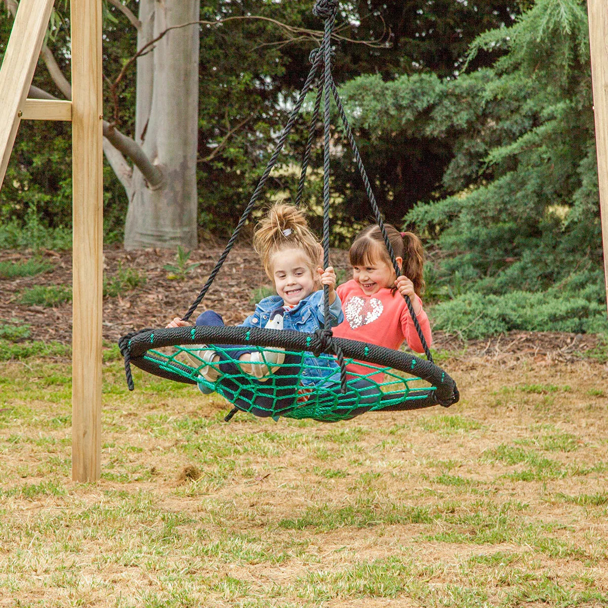 Timber web swing set 1m view 3