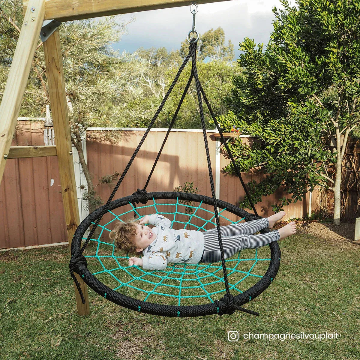 Timber web swing set 1m view 8