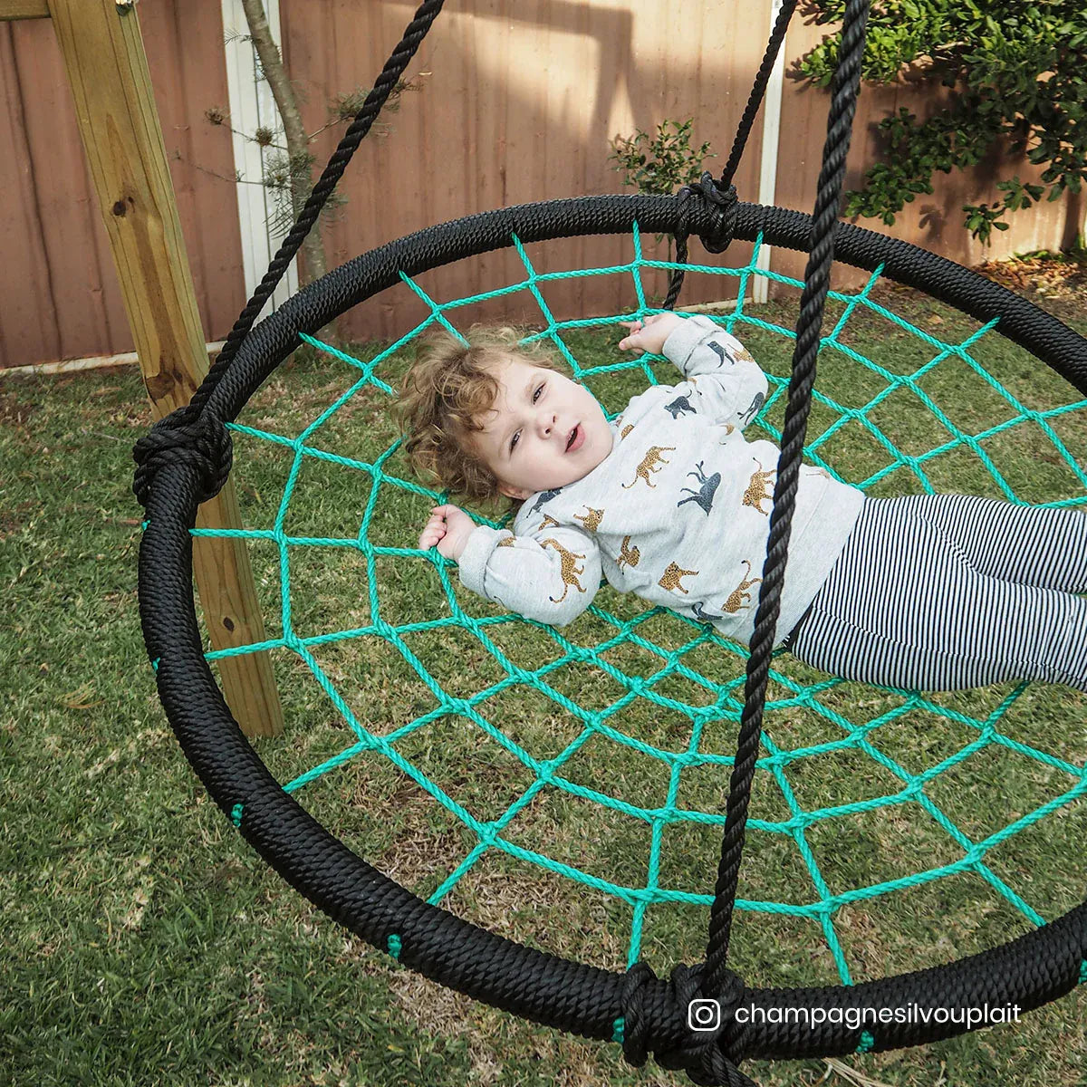 Timber web swing set 1m view 9