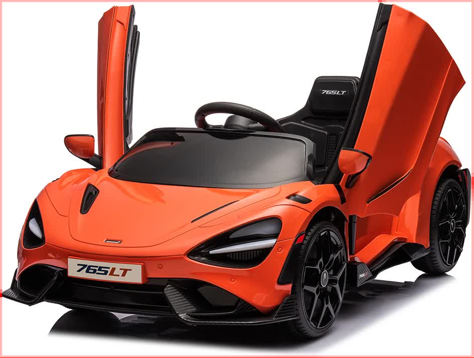 Mallory Kids Ride On Car, 12V Electric Sports Car, Orange