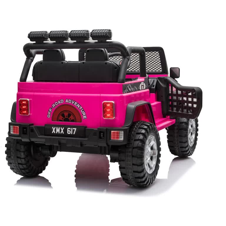 Knockhill Kids Ride On Car, 12V Electric 2 Seater Off Road, Pink