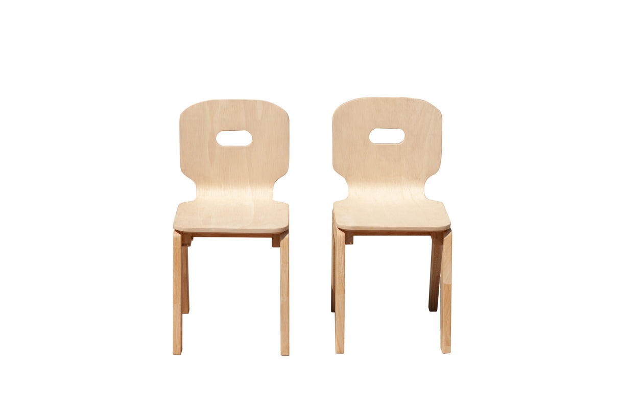Kids Wooden Chairs, Set of 2, Amber