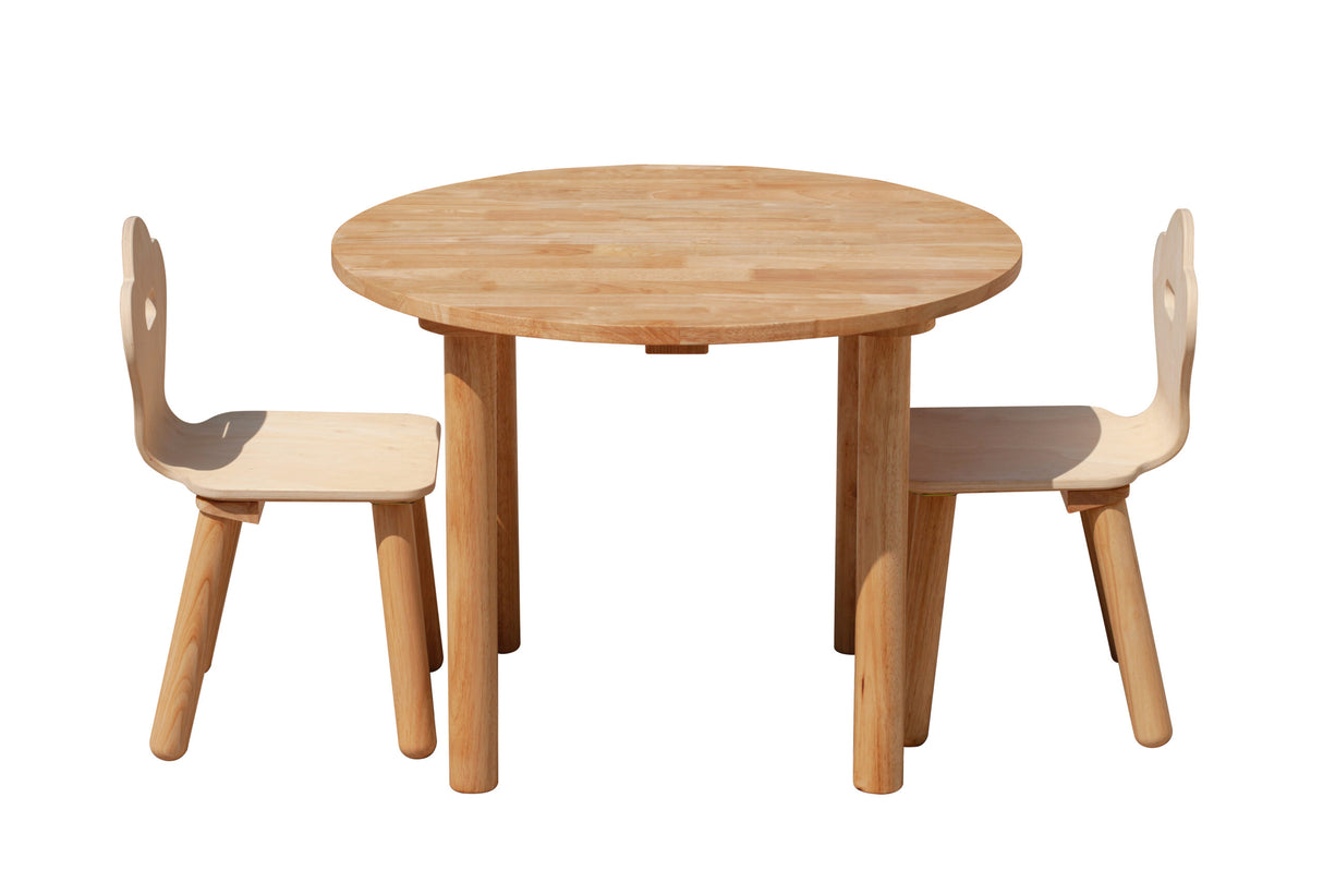 Classic Round Kids Table and 2 Chairs Set