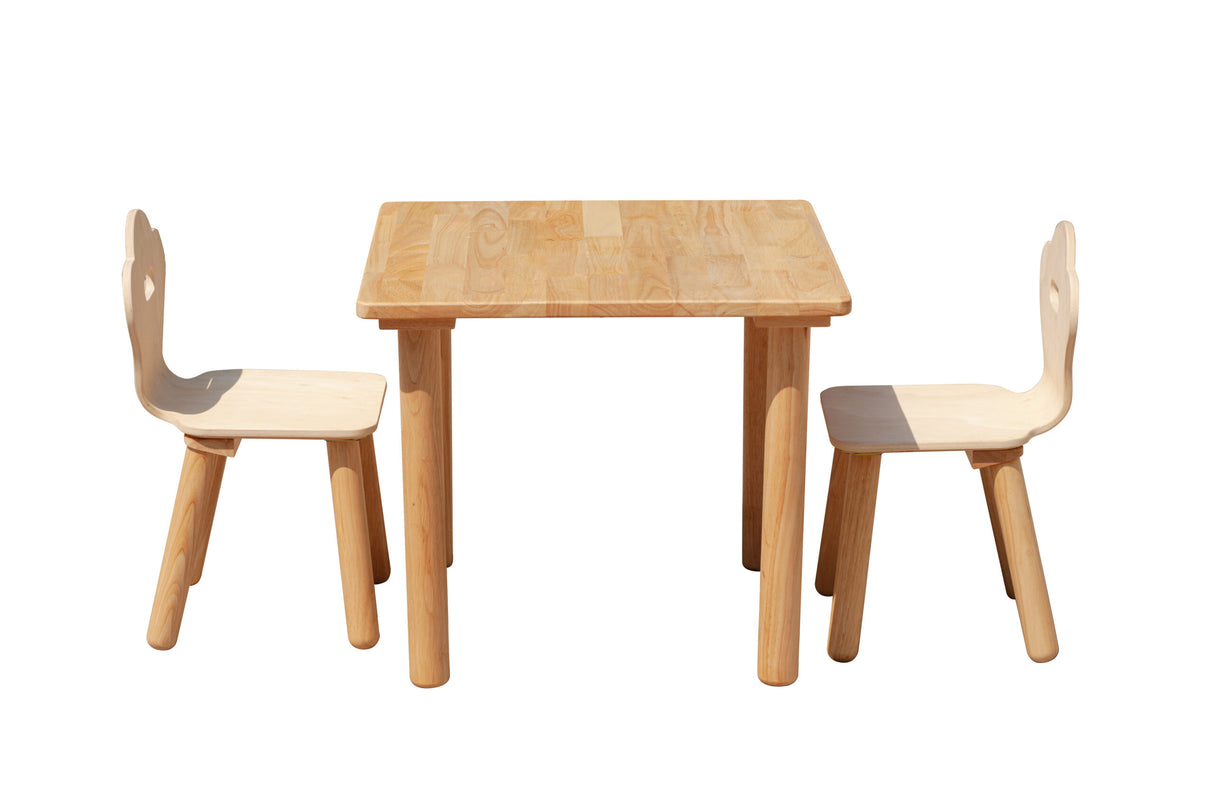 Classic Square Kids Table and 2 Chairs Set