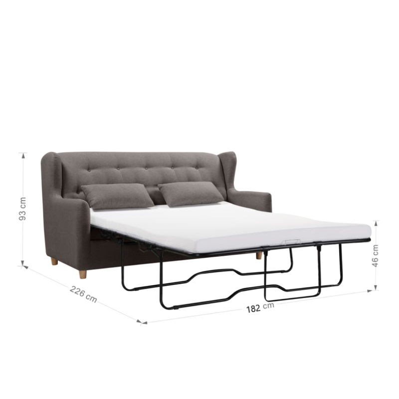 MARQUIS Dark Grey 2 Seater Sofa Bed