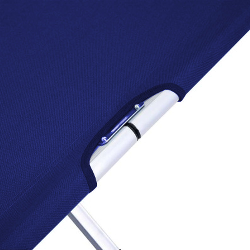 Larapinta Folding Camp Stretcher Bed, Blue