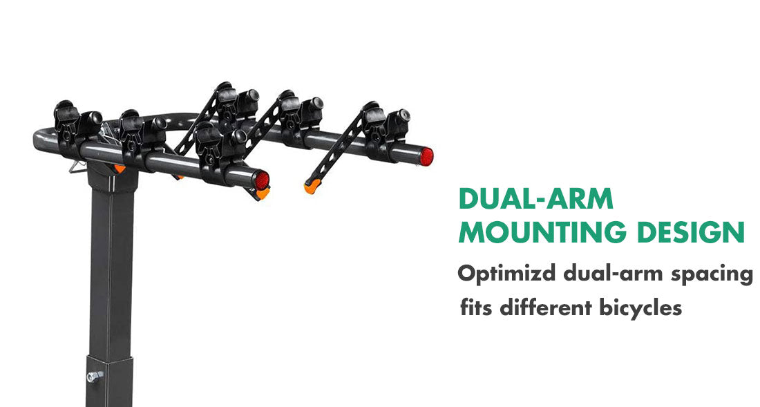 Aalst Foldable Hitch Mount Bike Rack, 3 Bike, 50kg, Black