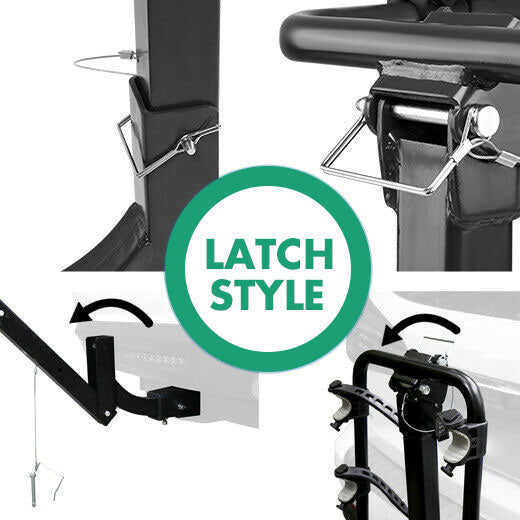Aalst Foldable Hitch Mount Bike Rack, 3 Bike, 50kg, Black