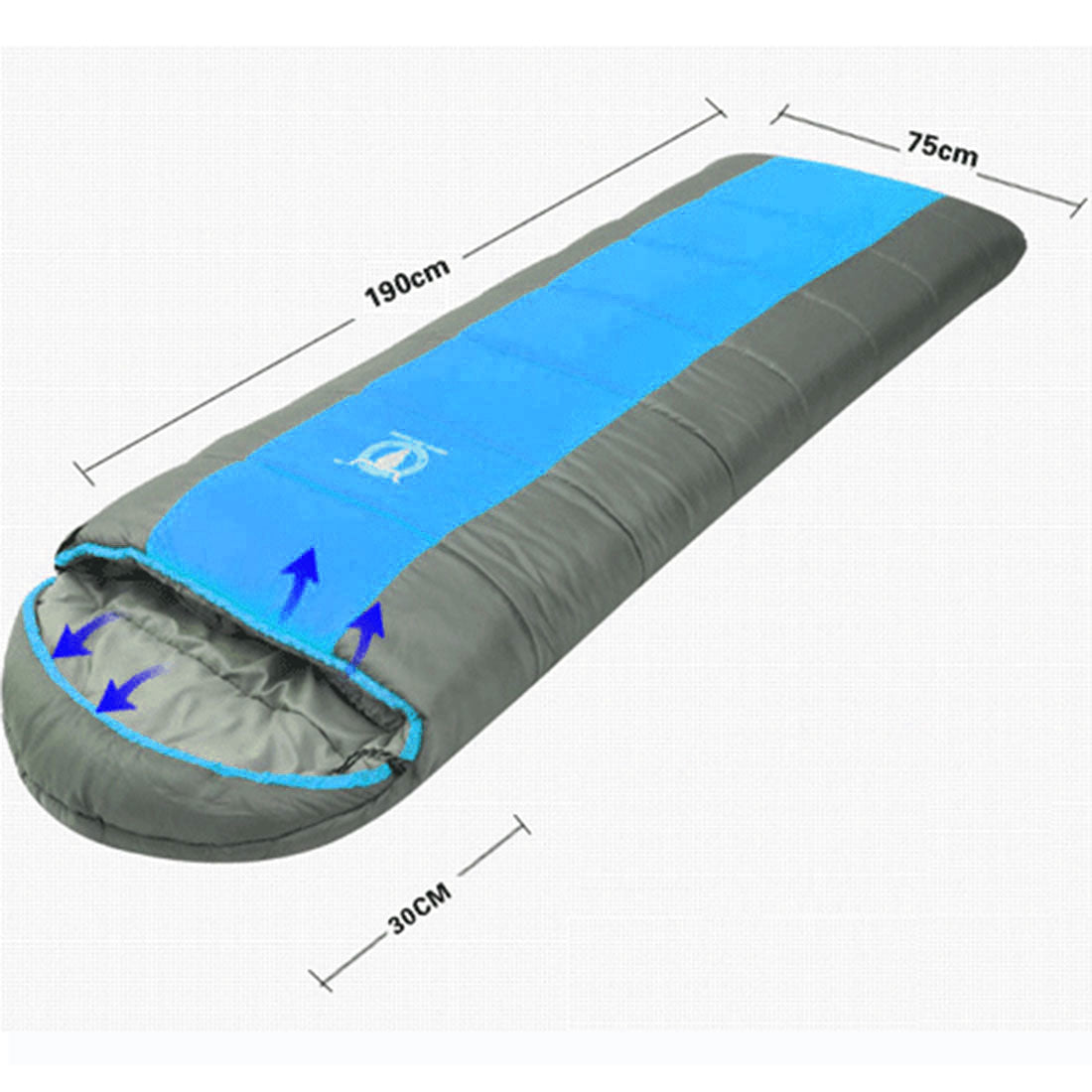 Frutillar Thermal Envelope Sleeping Bag, Blue