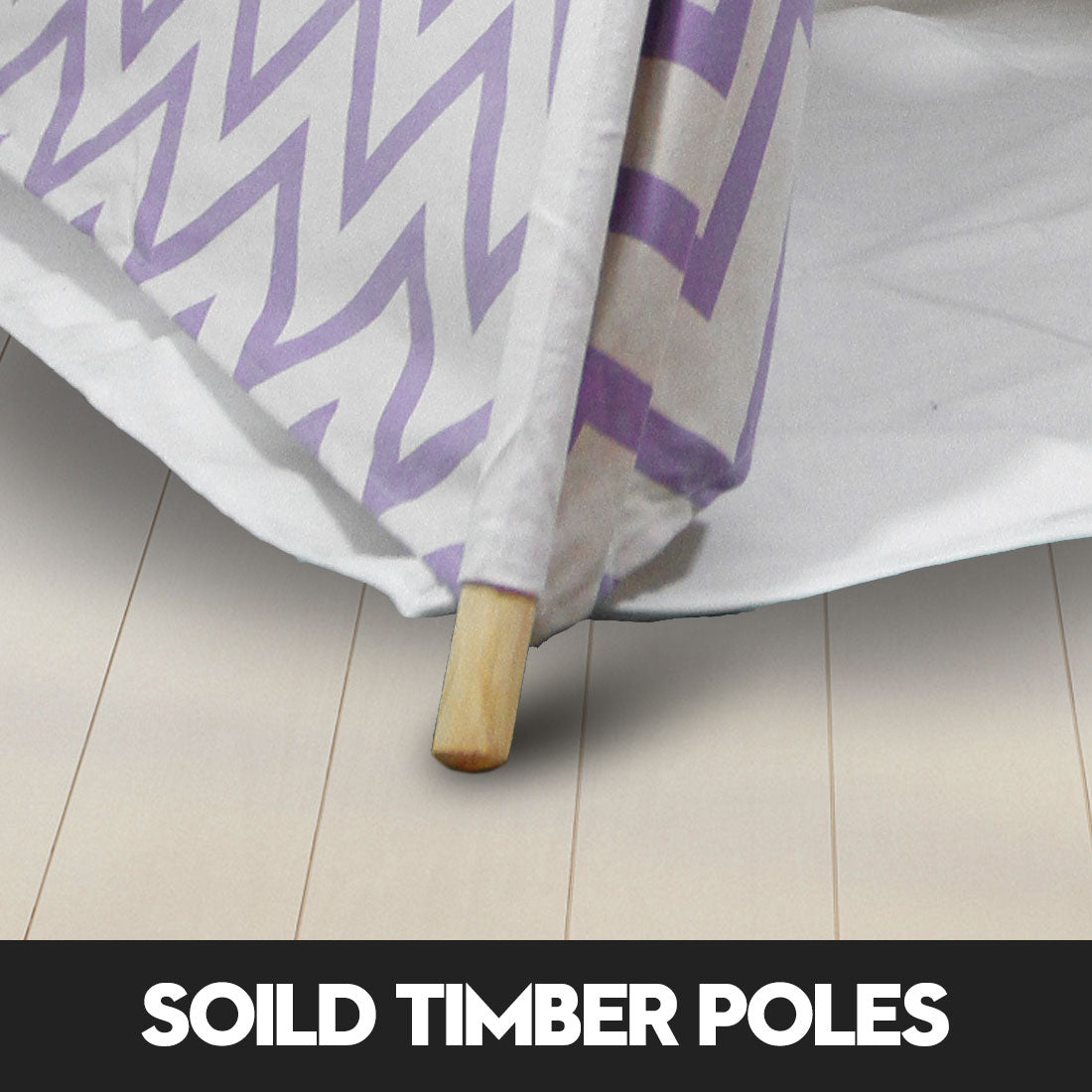 Clearwater Kids Teepee Tent, Giant Cotton Canvas Wigwam, Purple