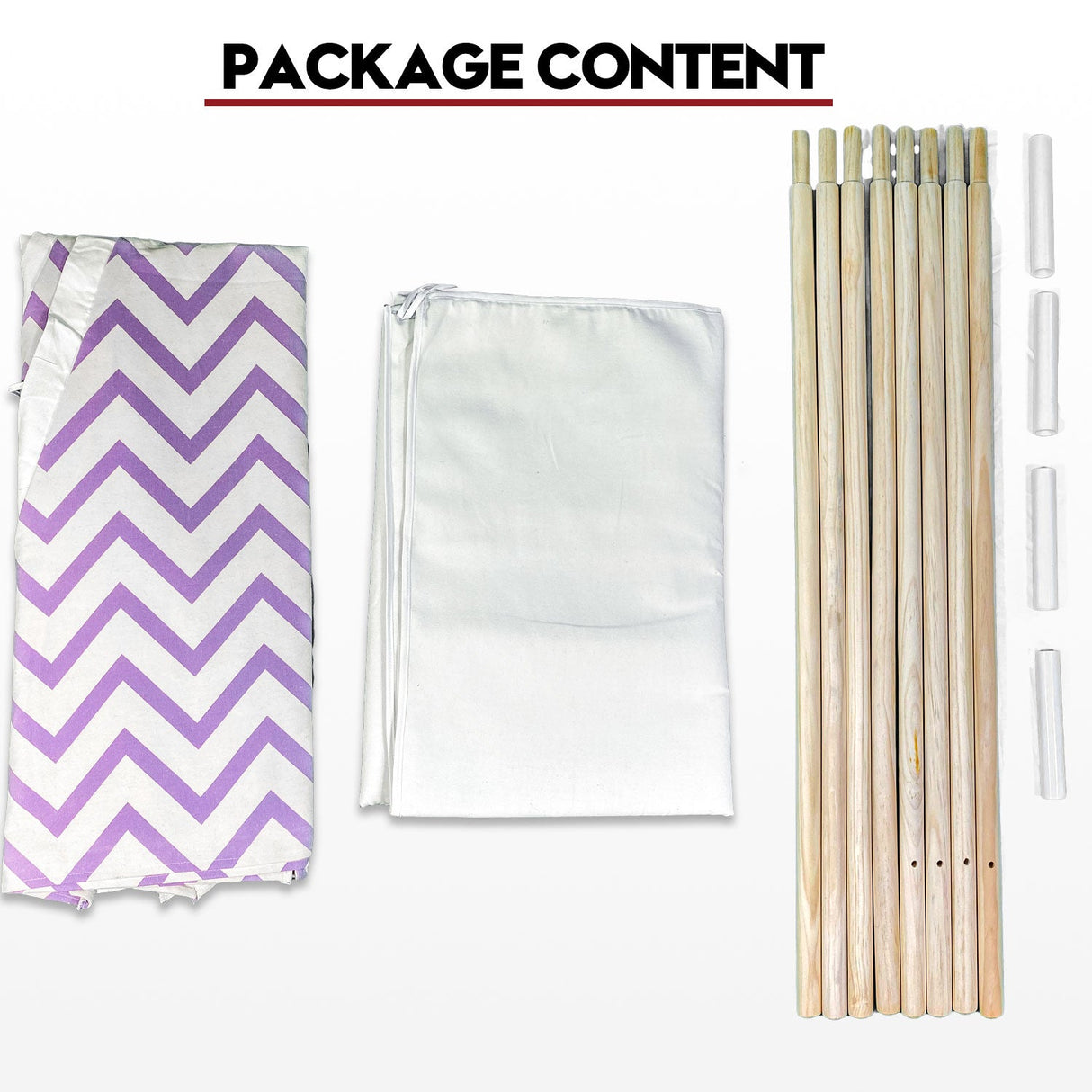 Clearwater Kids Teepee Tent, Giant Cotton Canvas Wigwam, Purple