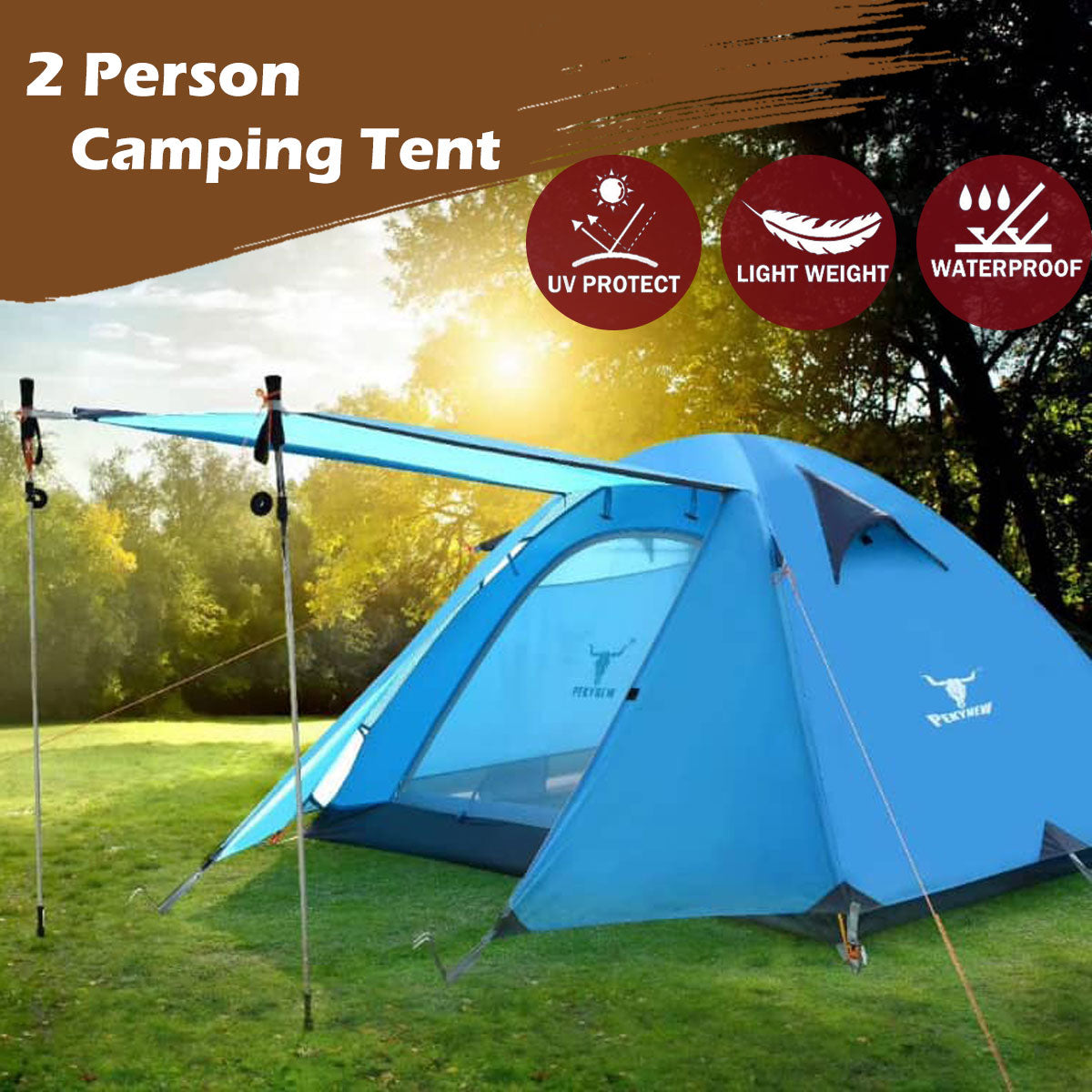 Chalten Backpacking Tent, 2 Person, Blue
