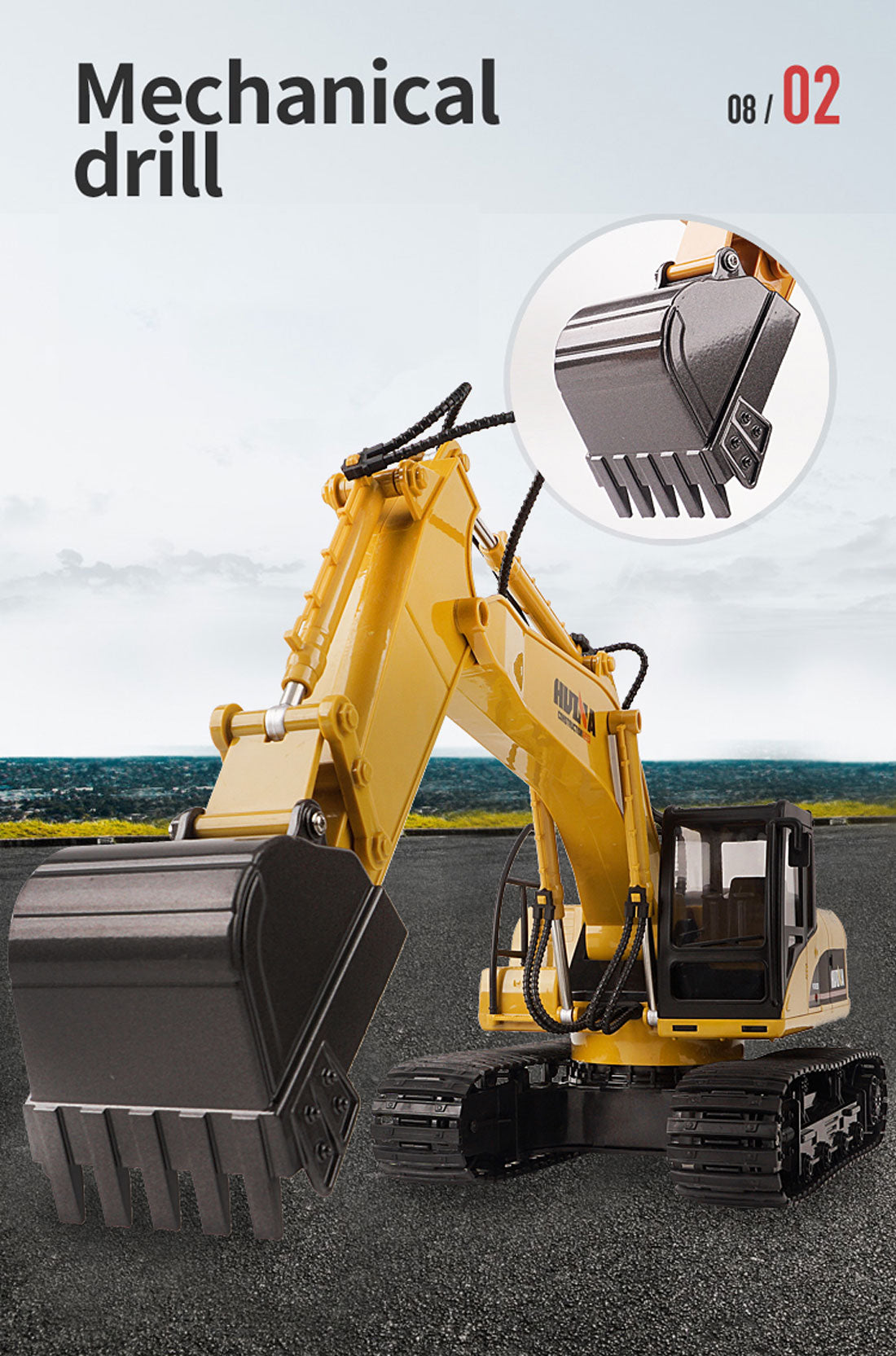 Ouston 1/14 Scale 15 Channel Remote Control Excavator Digger