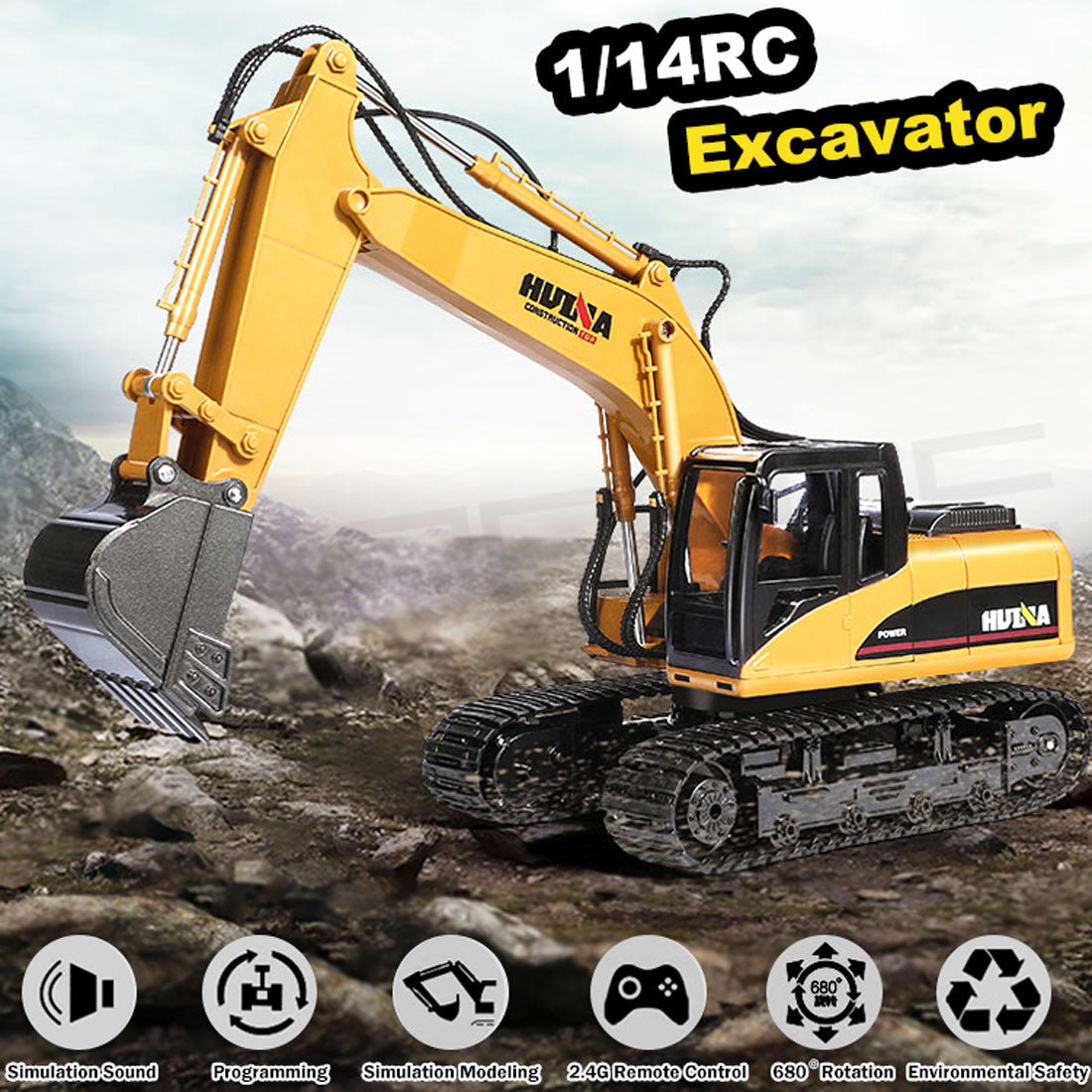 Ouston 1/14 Scale 15 Channel Remote Control Excavator Digger