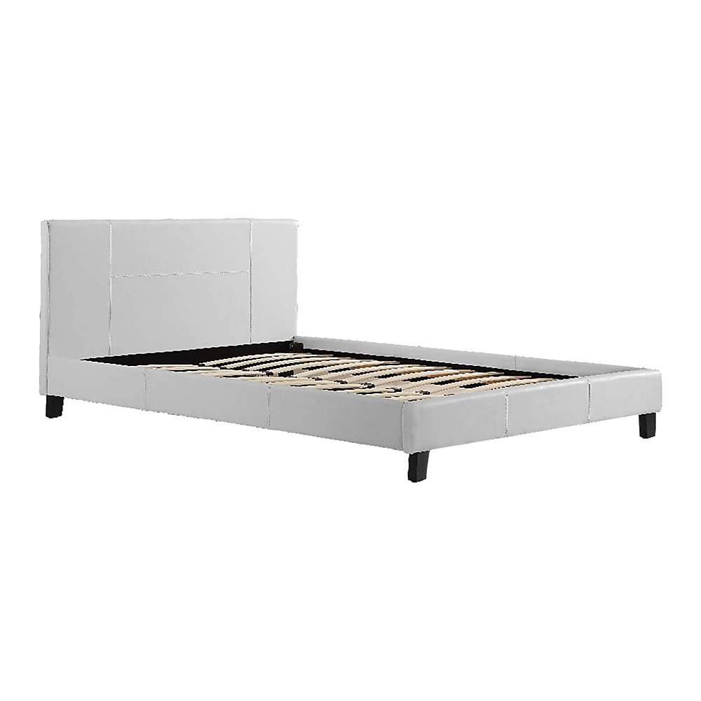 Sorrento White Double bed frame in a modern bedroom