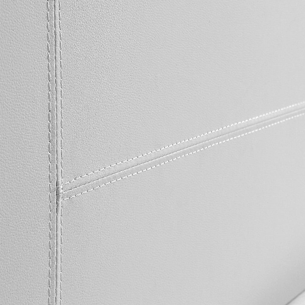 Palermo Queen PU Leather Bed Frame - White
