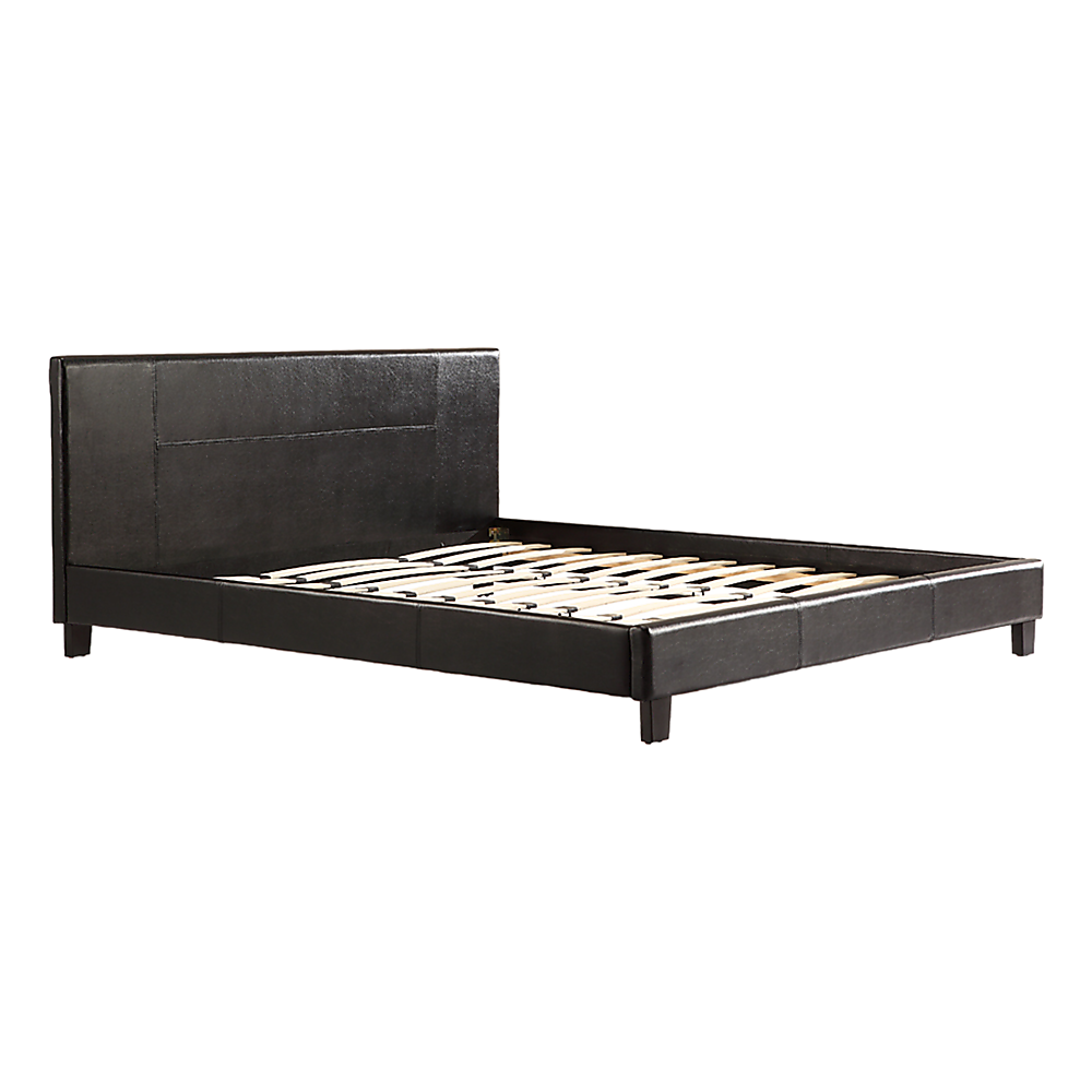 Sorrento Black King bed frame in a modern bedroom