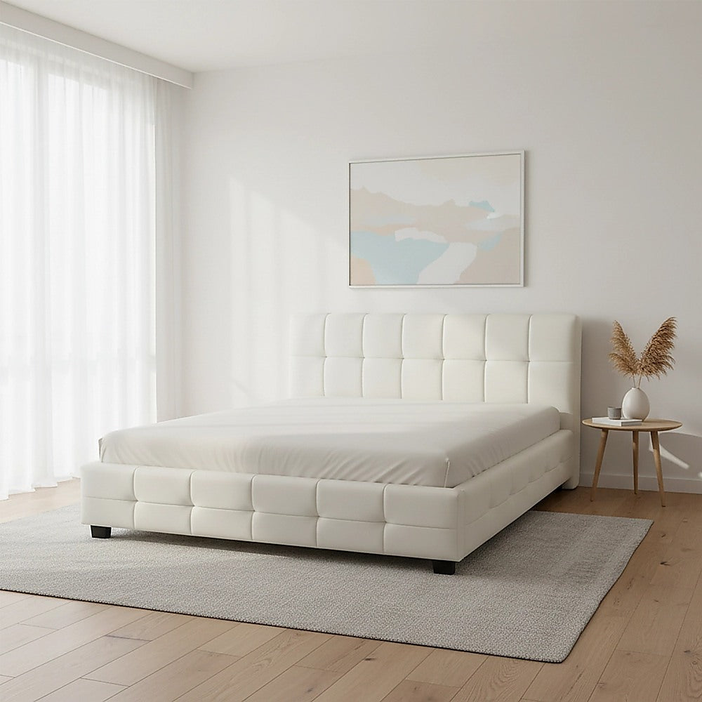 Positano Double Deluxe Bed Frame, White