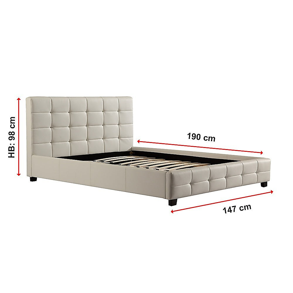 Positano Double Deluxe Bed Frame, White