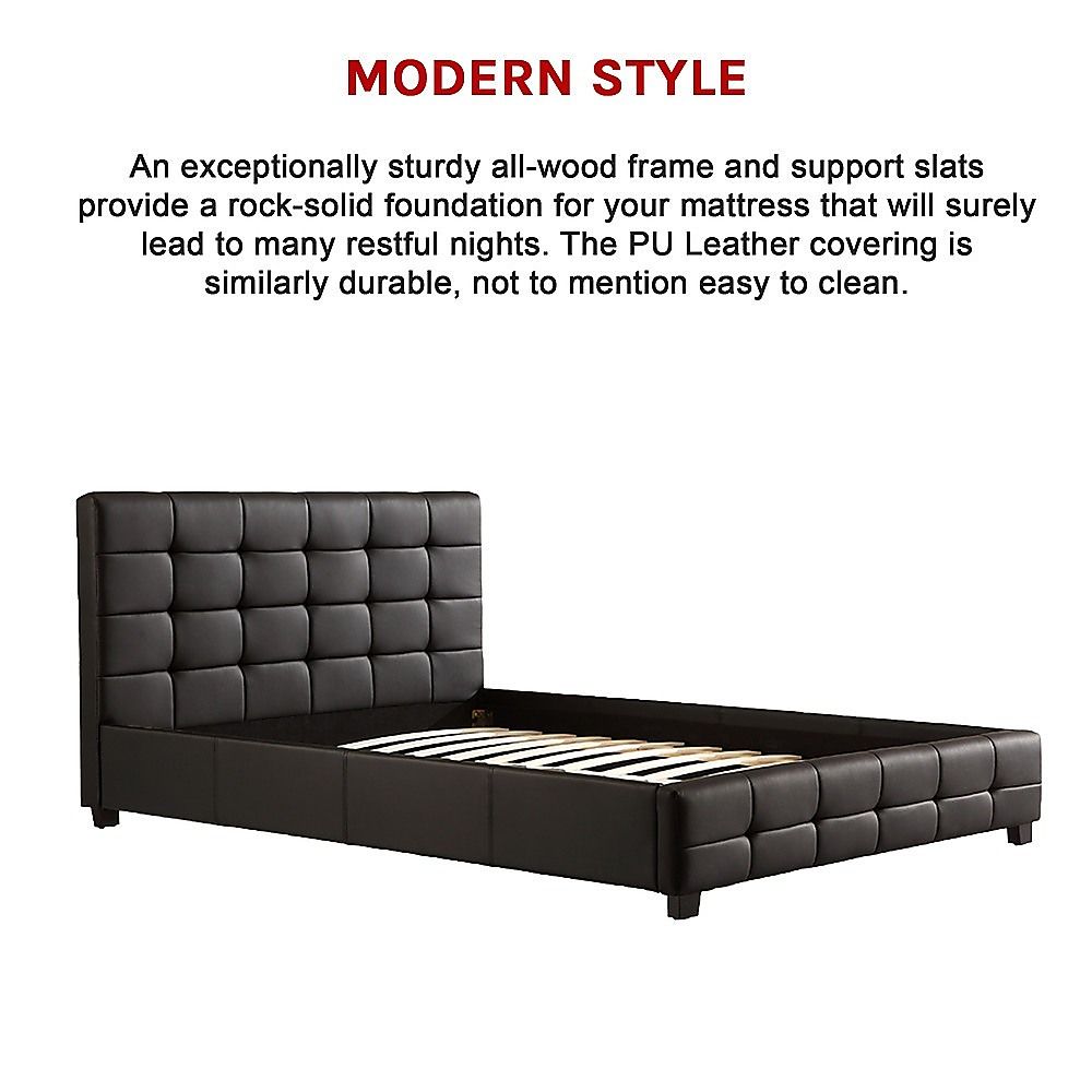 Positano Queen Deluxe Bed Frame, Black