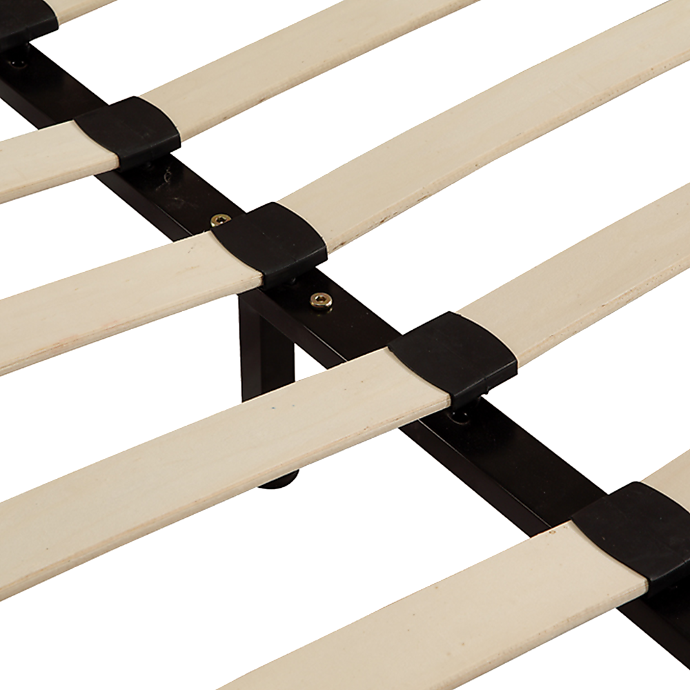 Palermo Black PU Leather Queen Bed Frame