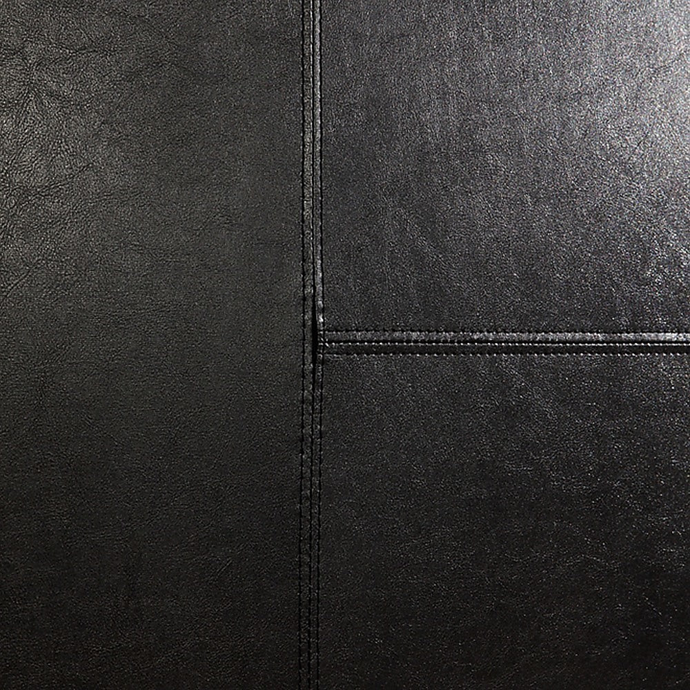 Palermo Black PU Leather Queen Bed Frame