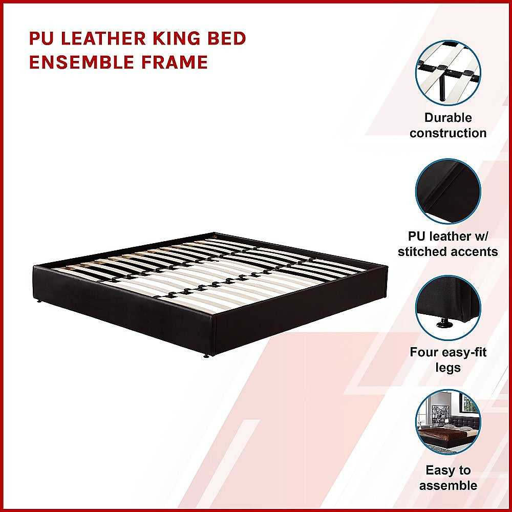 Ischia King Ensemble Bed Base, Black