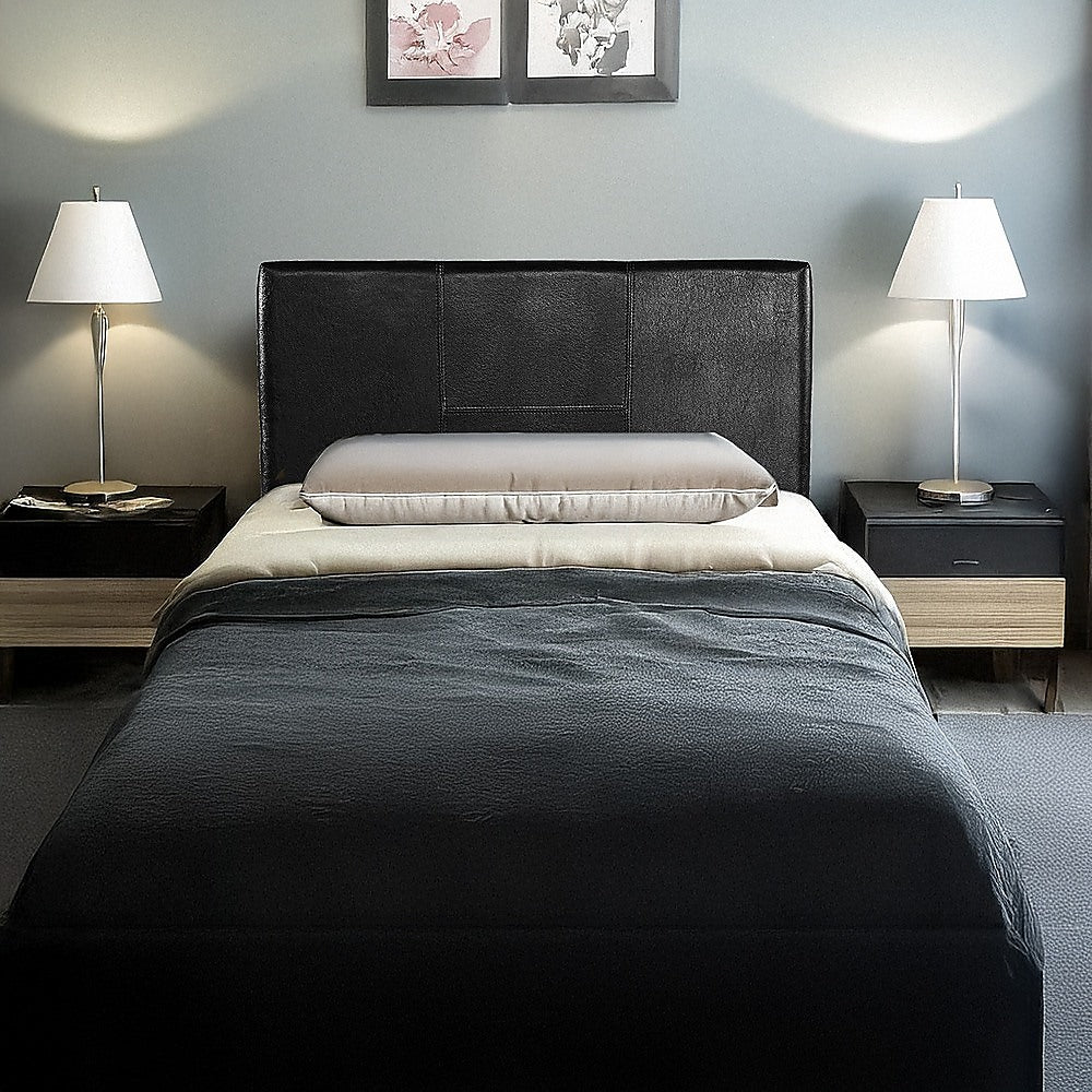 Dangelong Leather Bed Head, Black Single