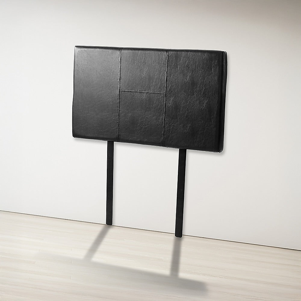 Dangelong Leather Bed Head, Black Single