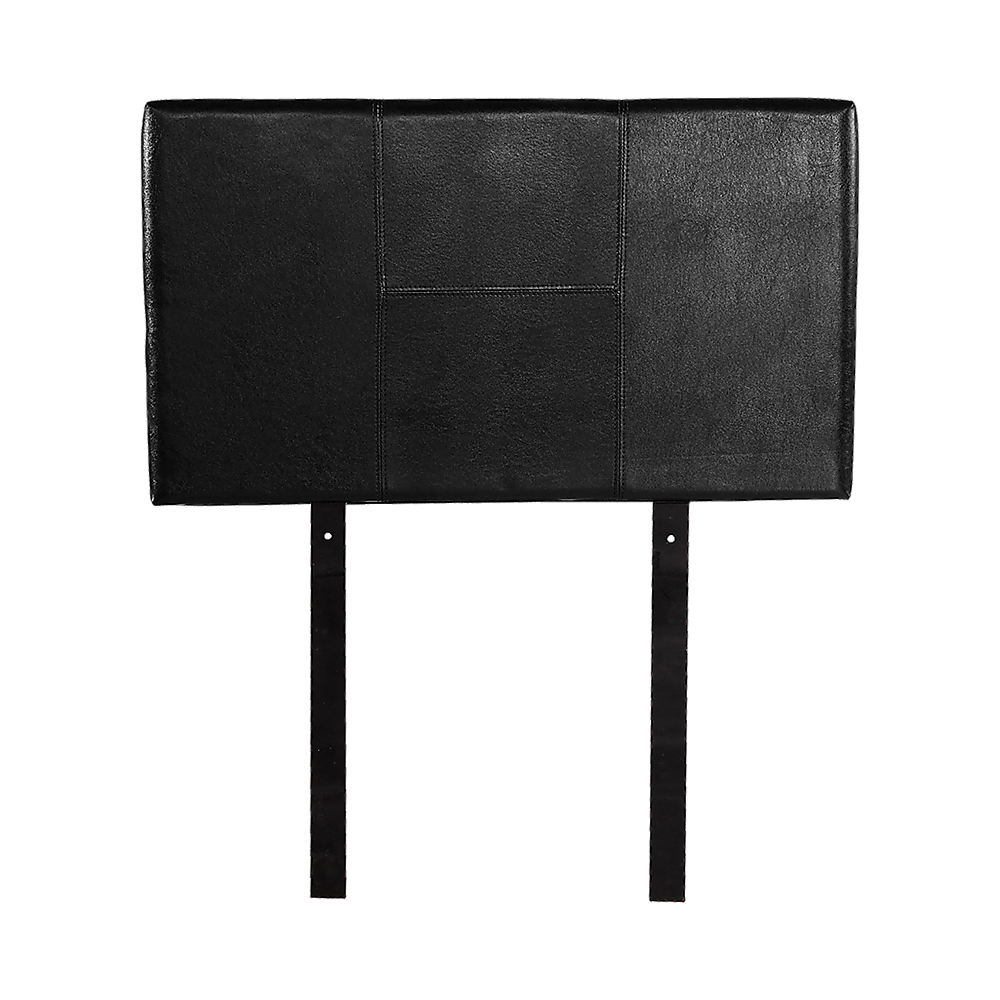 Dangelong black leather bed head in a modern bedroom
