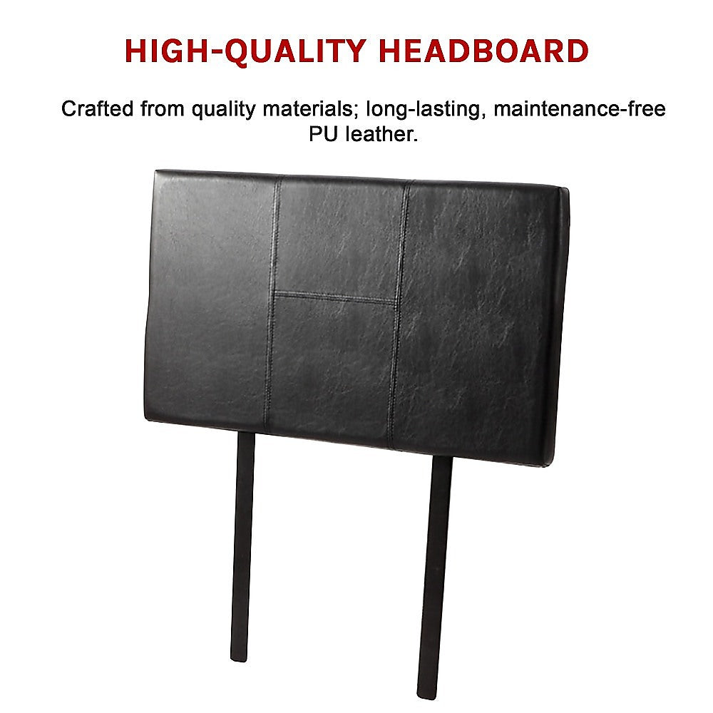 Dangelong Leather Bed Head, Black Single