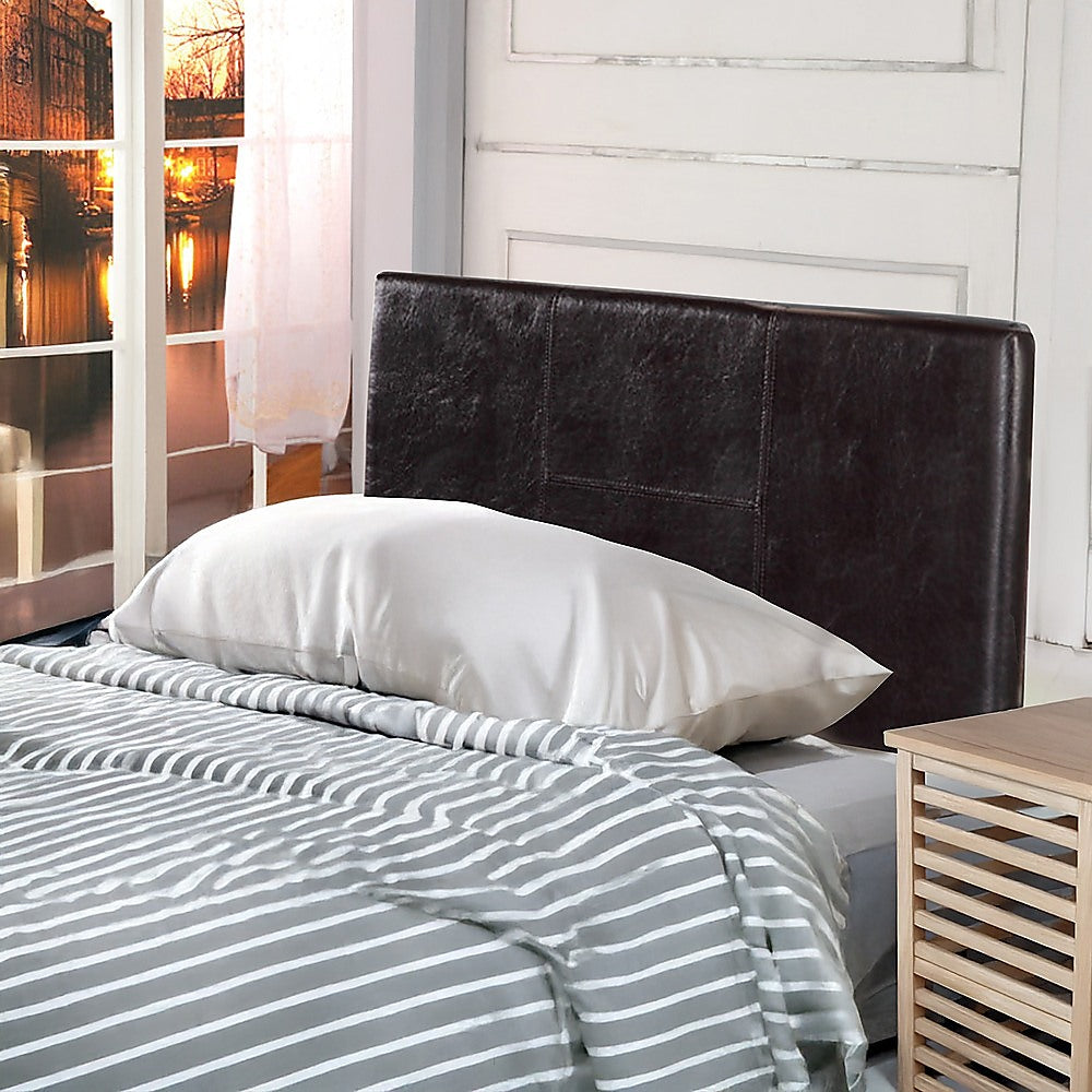 Dangelong Leather Bed Head, Brown Single