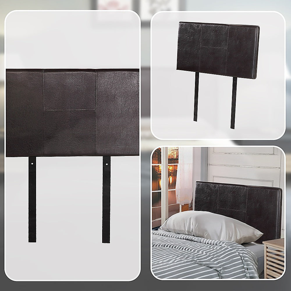 Dangelong Leather Bed Head, Brown Single