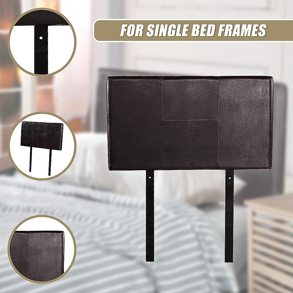 Dangelong Leather Bed Head, Brown Single