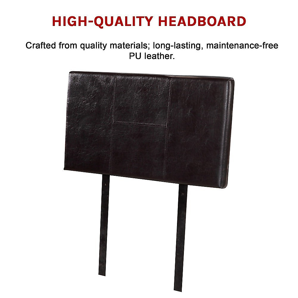 Dangelong Leather Bed Head, Brown Single