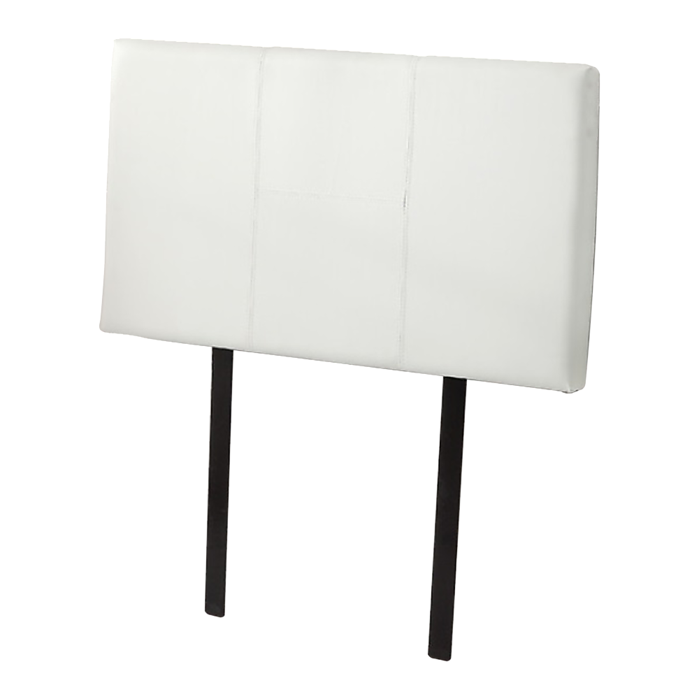 Dangelong Leather Bed Head, White Single