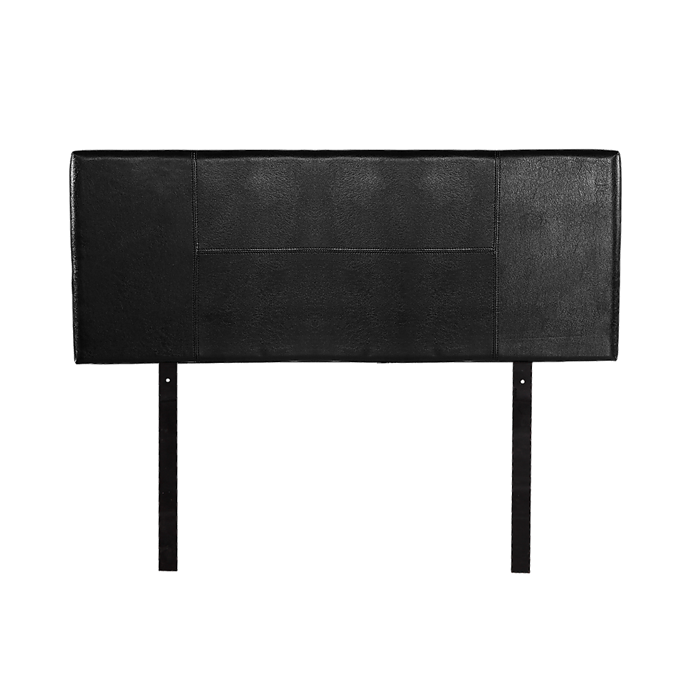Rosewood stitched bed head in black for a double bed