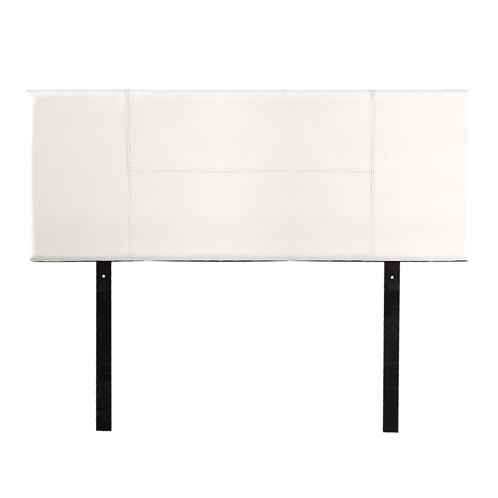 Rosewood stitched bed head in white for a double bed